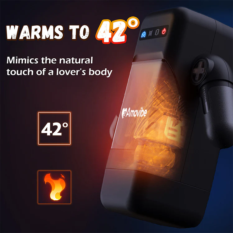 10 Thrusting & Vibration Modes Male Masturbator with Heating Function - Image 6