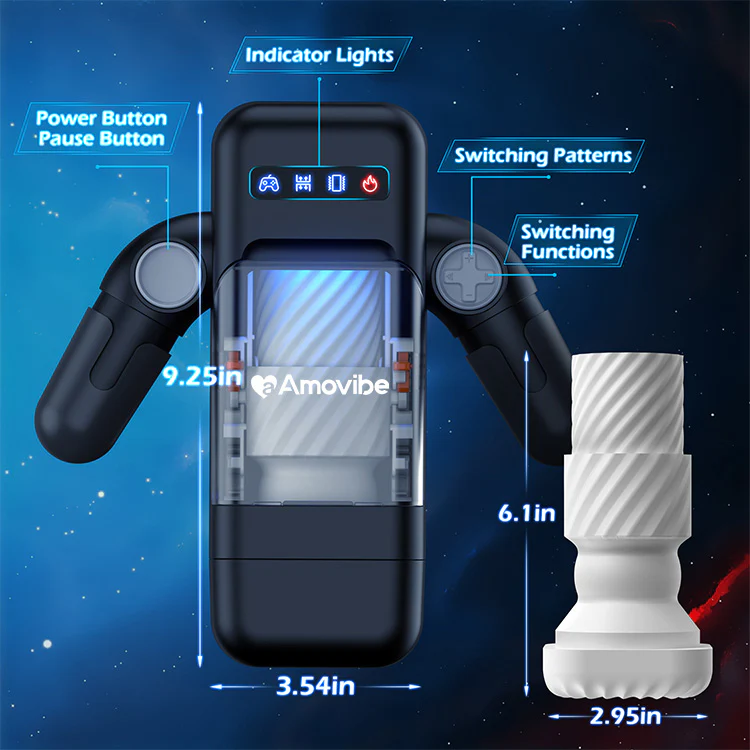 10 Thrusting & Vibration Modes Male Masturbator with Heating Function - Image 9
