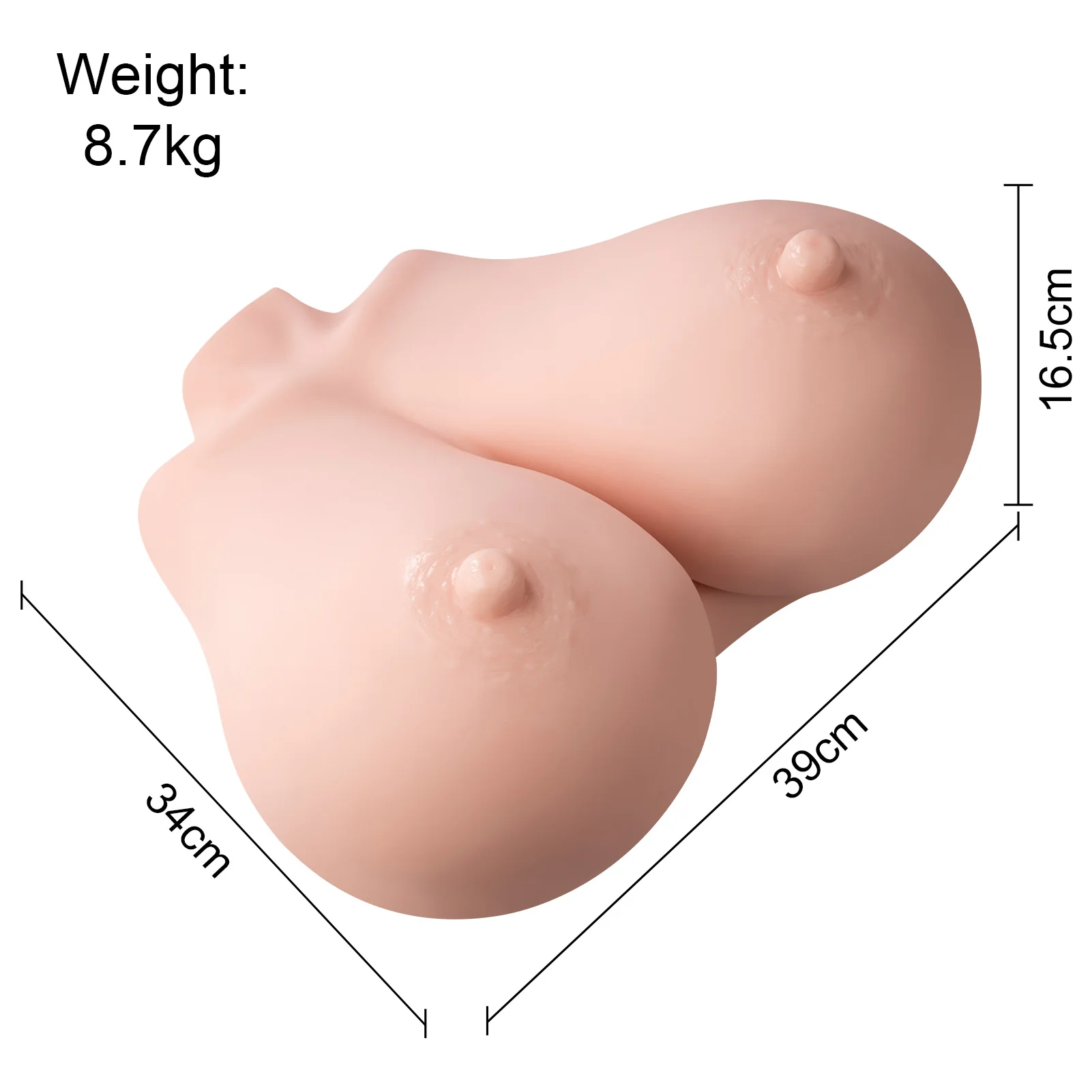 19.1LB Ultra-Realistic Bouncy Breast Torso - Image 6