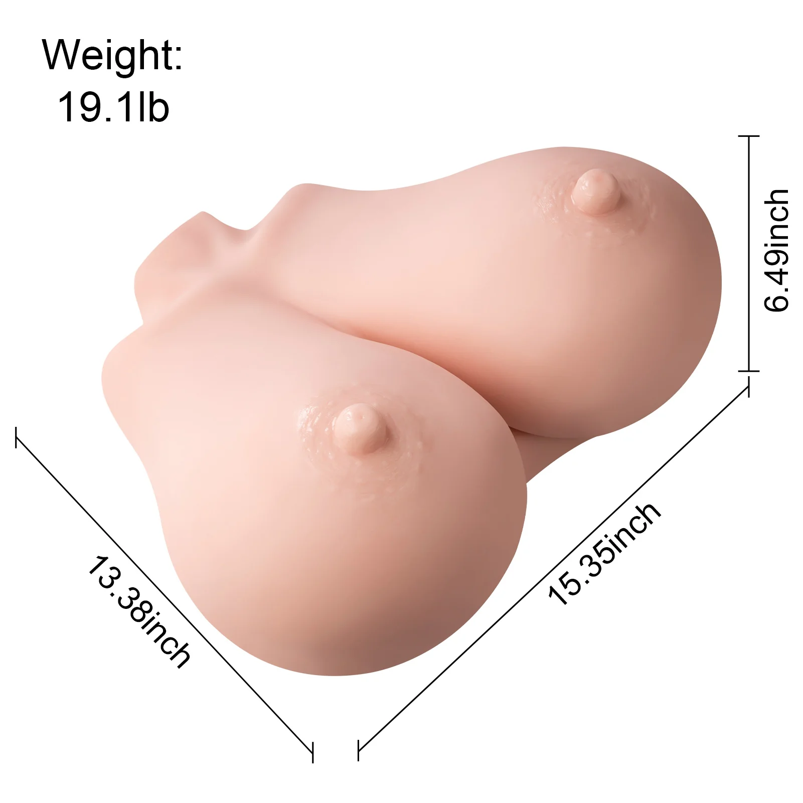 19.1LB Ultra-Realistic Bouncy Breast Torso - Image 7