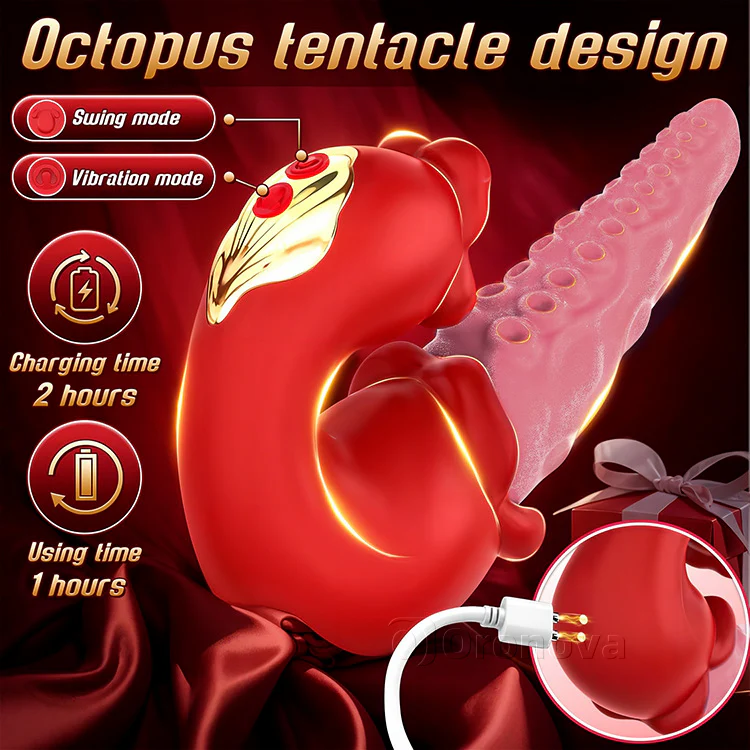 2-in-1 Octopus Vibrator with Tongue Tease – 10 Vibration Modes - Image 8