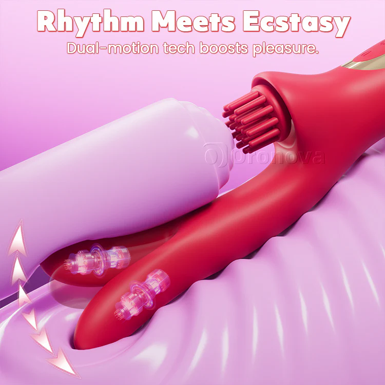 3-in-1 Come-Hither Rabbit Vibrator with Tickling Vibration - Image 5