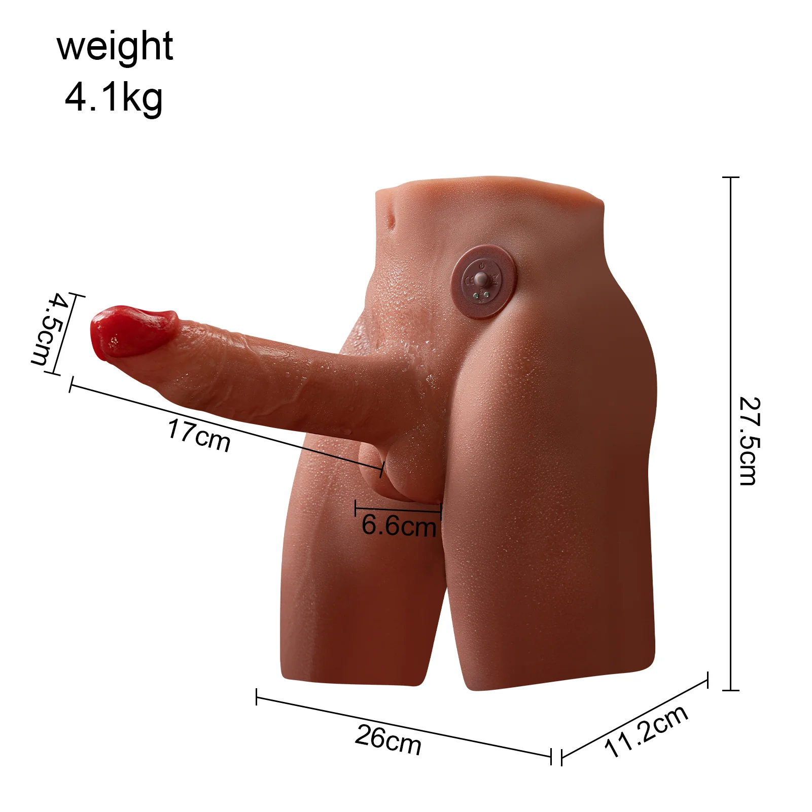 9 LB 6.7-Inch Lifelike Male Torso with Realistic Dildo Design - Image 13