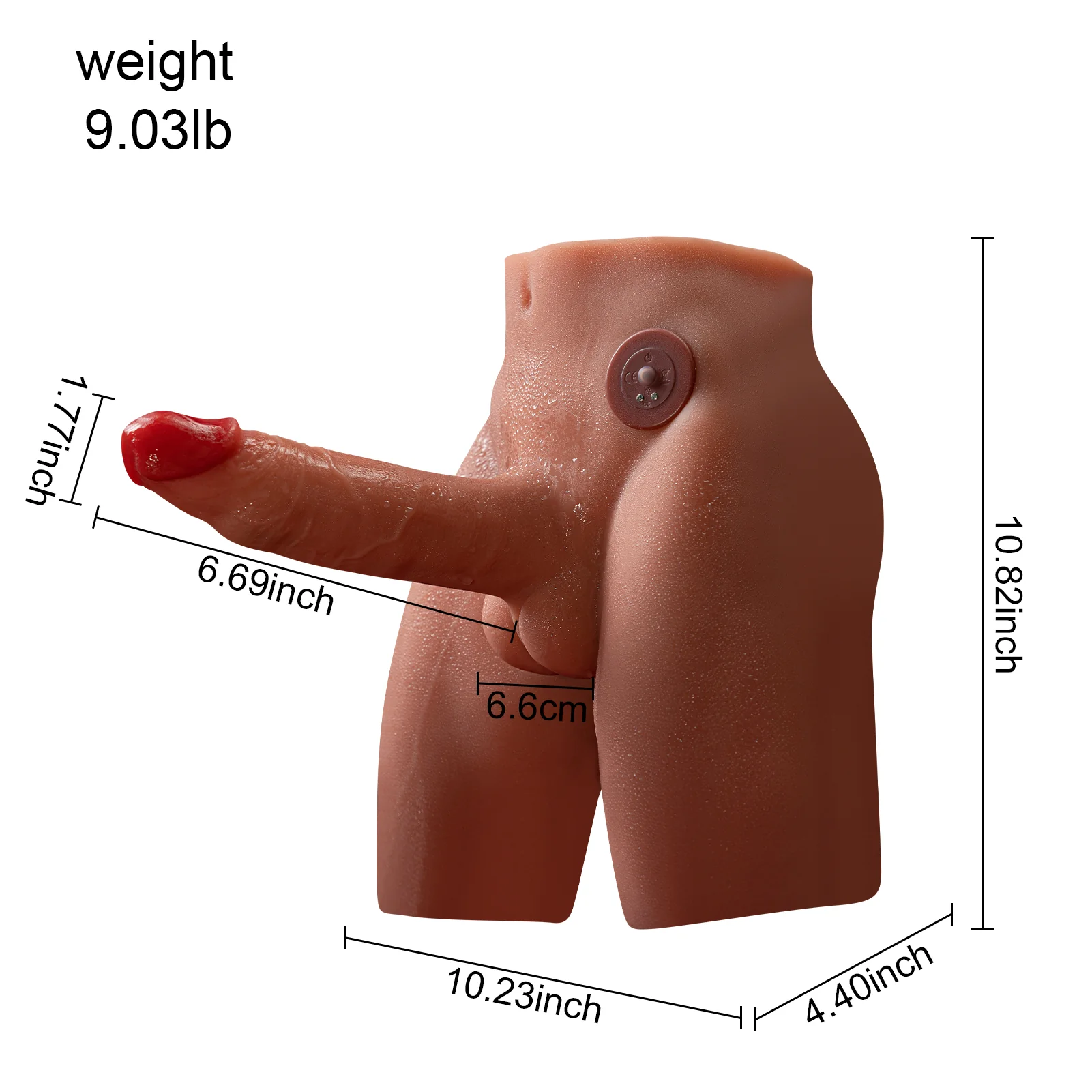 9 LB 6.7-Inch Lifelike Male Torso with Realistic Dildo Design - Image 9
