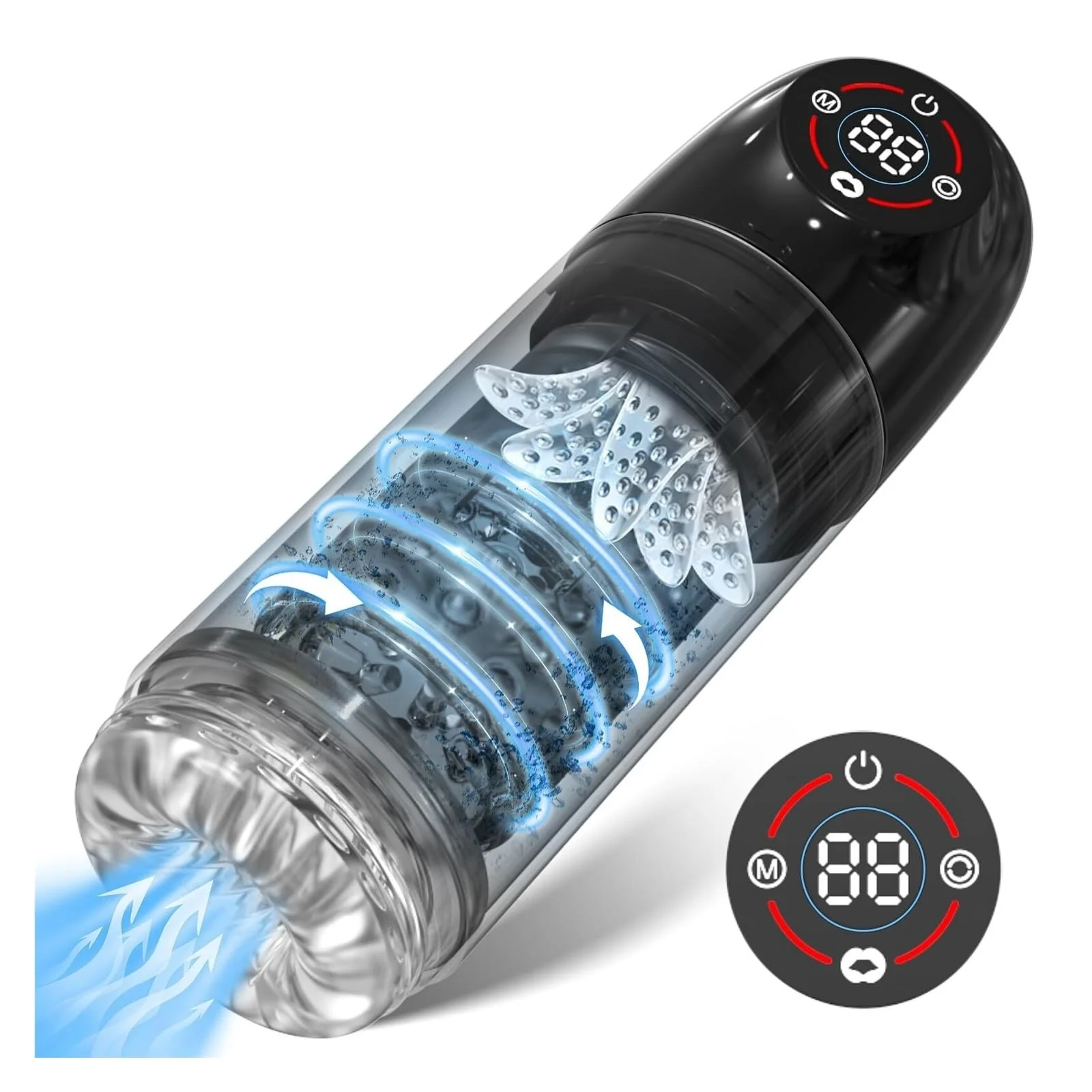 Adult Male 3-in-1 Intimate Massager 7 Modes Portable with LCD Display - Image 3