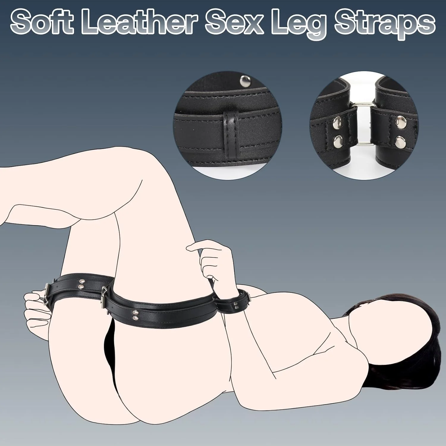 BDSM 3-in-1 Restraint Kit – Adjustable Wrist, Thigh & Ankle Straps - Image 4