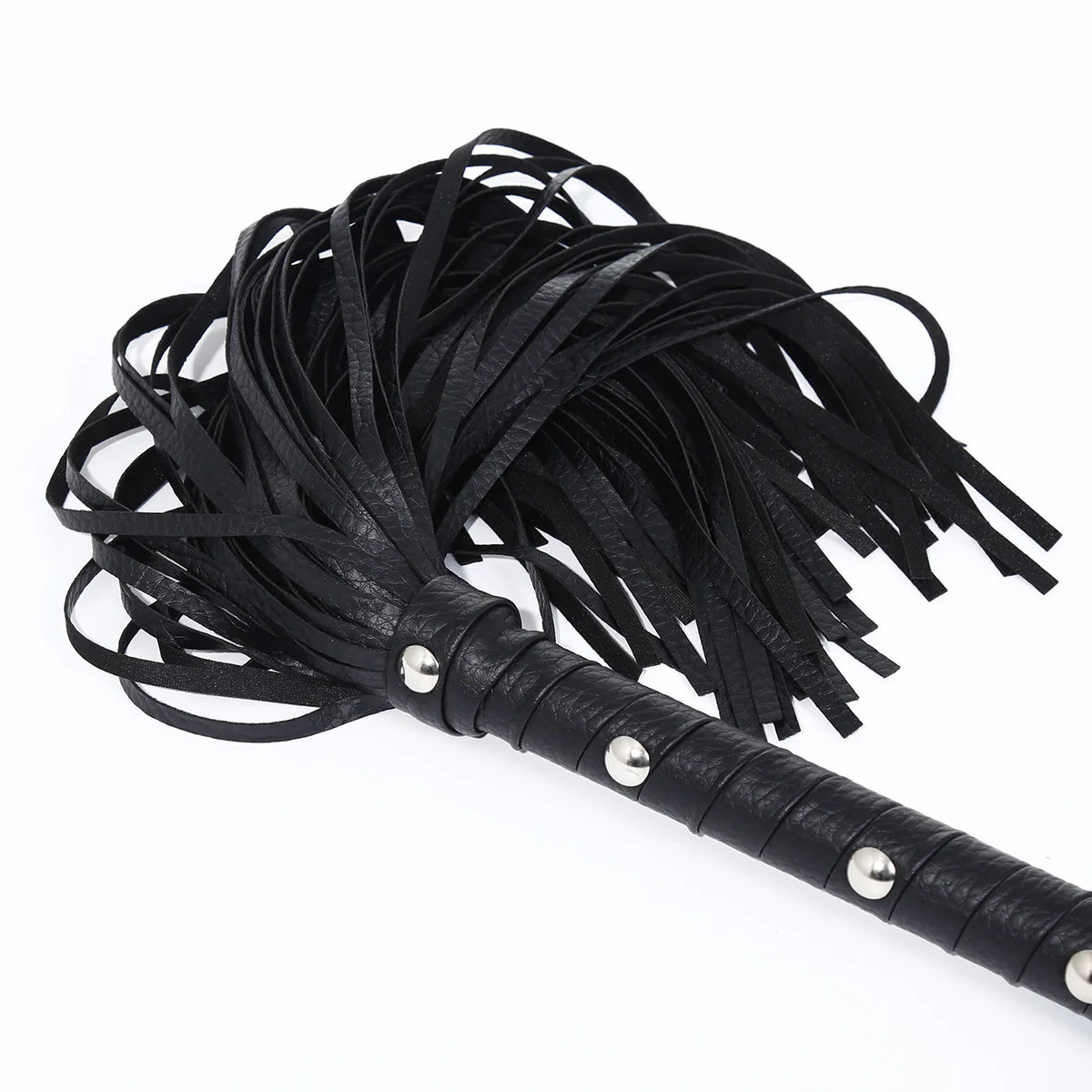 BDSM Leather Whip – Spiked Handle Flogger for Women & Couples - Image 5