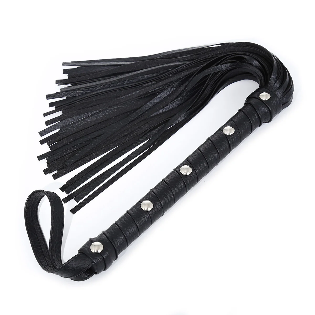 BDSM Leather Whip – Spiked Handle Flogger for Women & Couples - Image 7