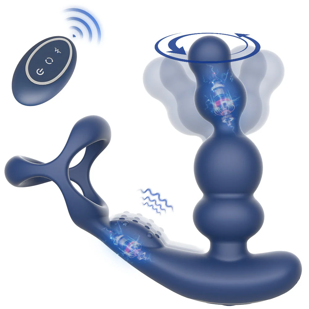 Rotating Prostate Massager Dildo - Vibrating & Waterproof - Image 3
