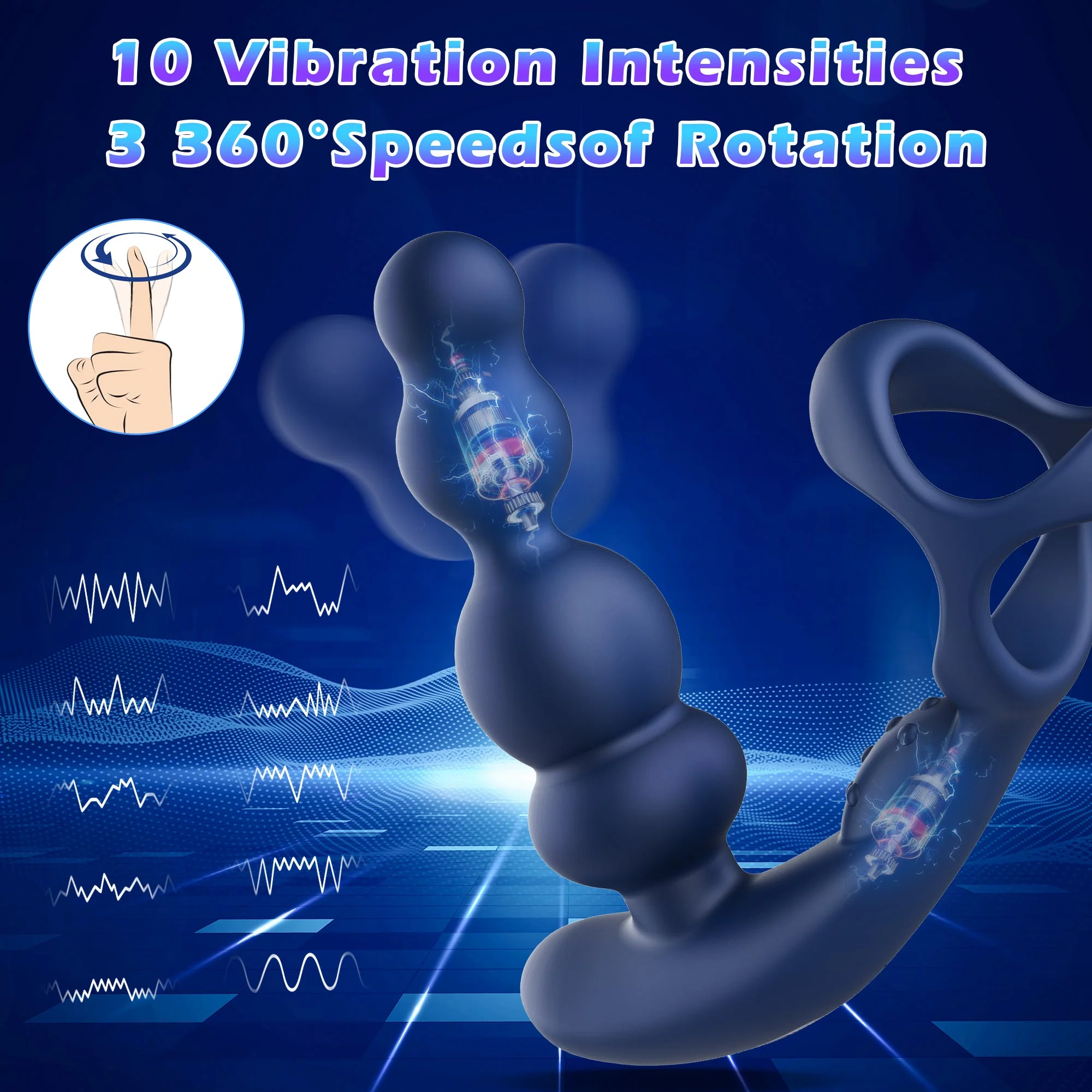 Rotating Prostate Massager Dildo - Vibrating & Waterproof - Image 8