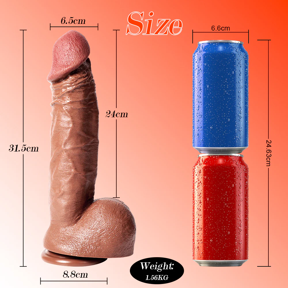 12.4 Inch Flexible Realistic Dildo with Suction Base - Image 7