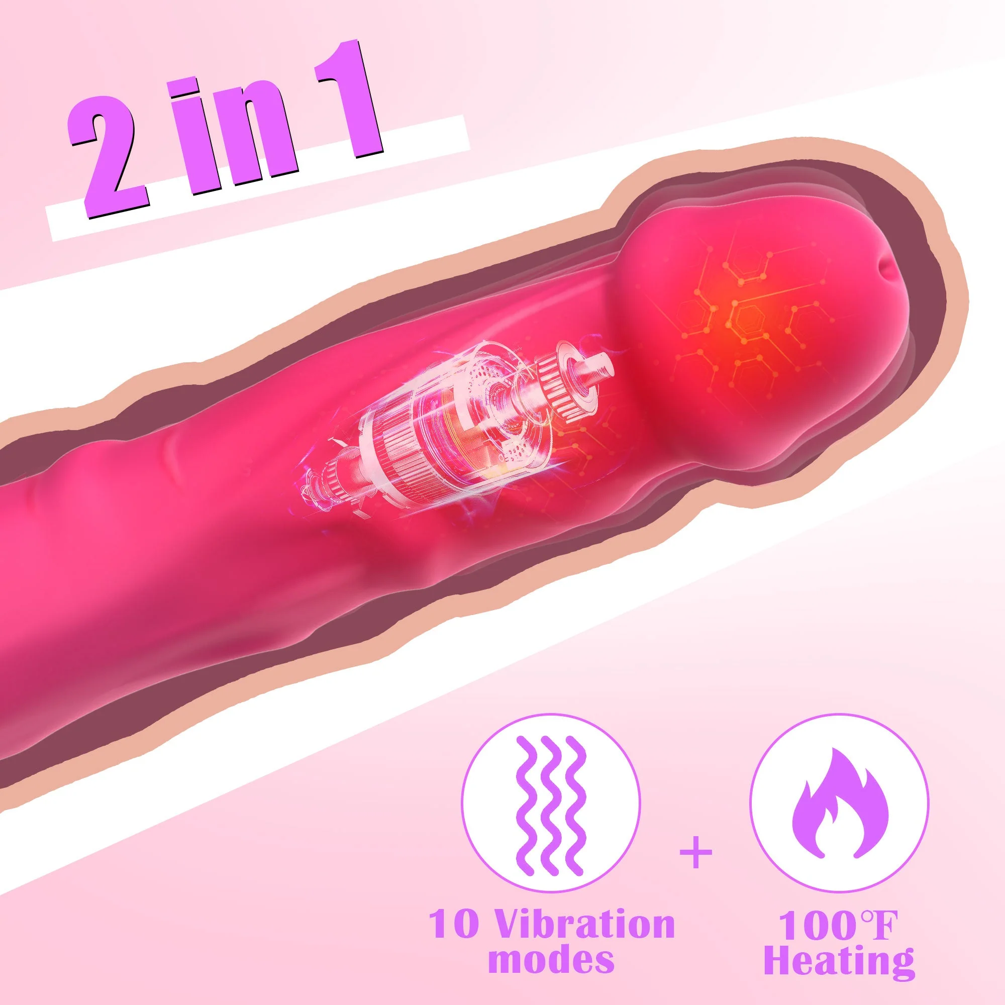 Dildo G spot Vibrator - Vibrating & Heating - Image 4