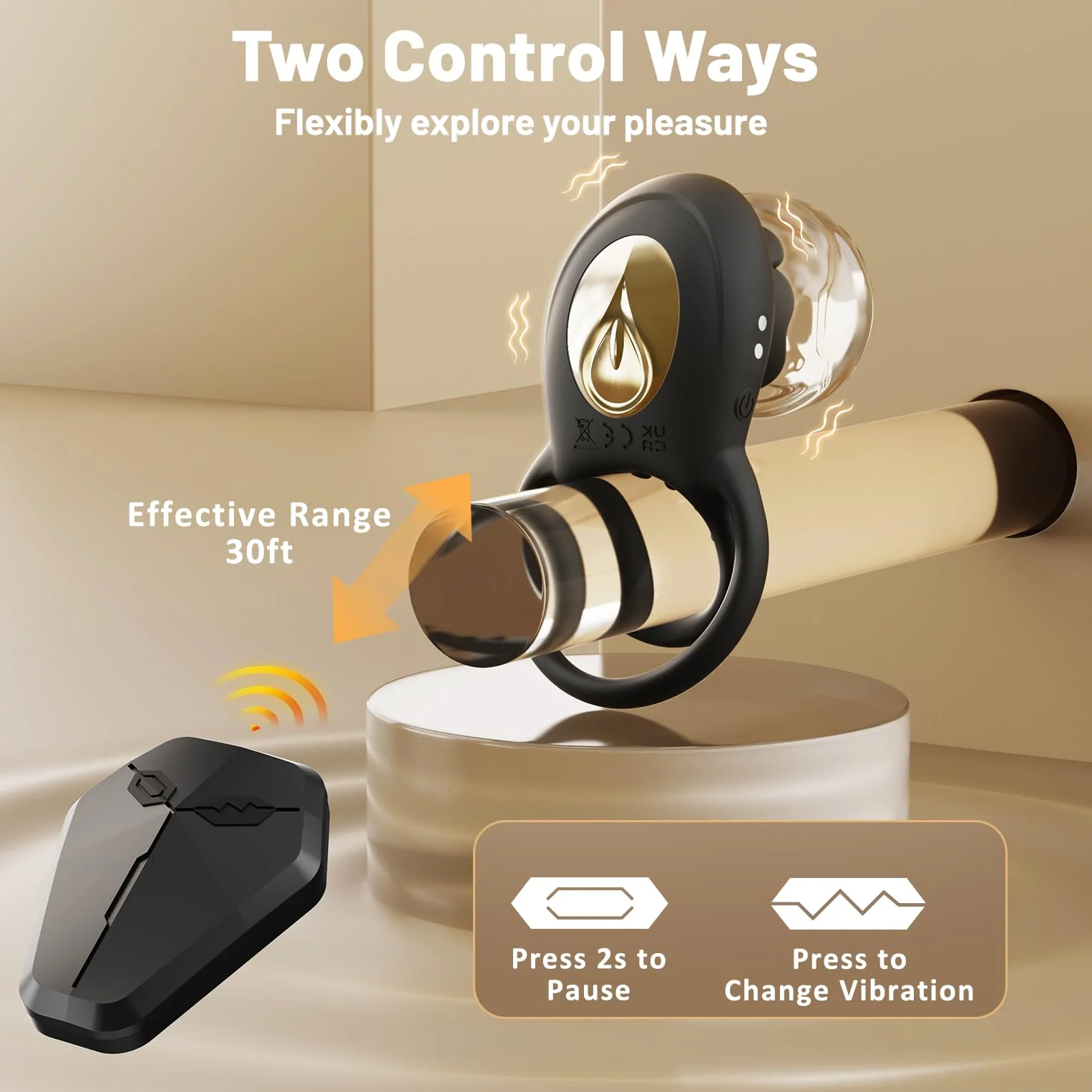 Enchanting Rose Vibrating Penis Ring with Clitoral Stimulation - Image 3