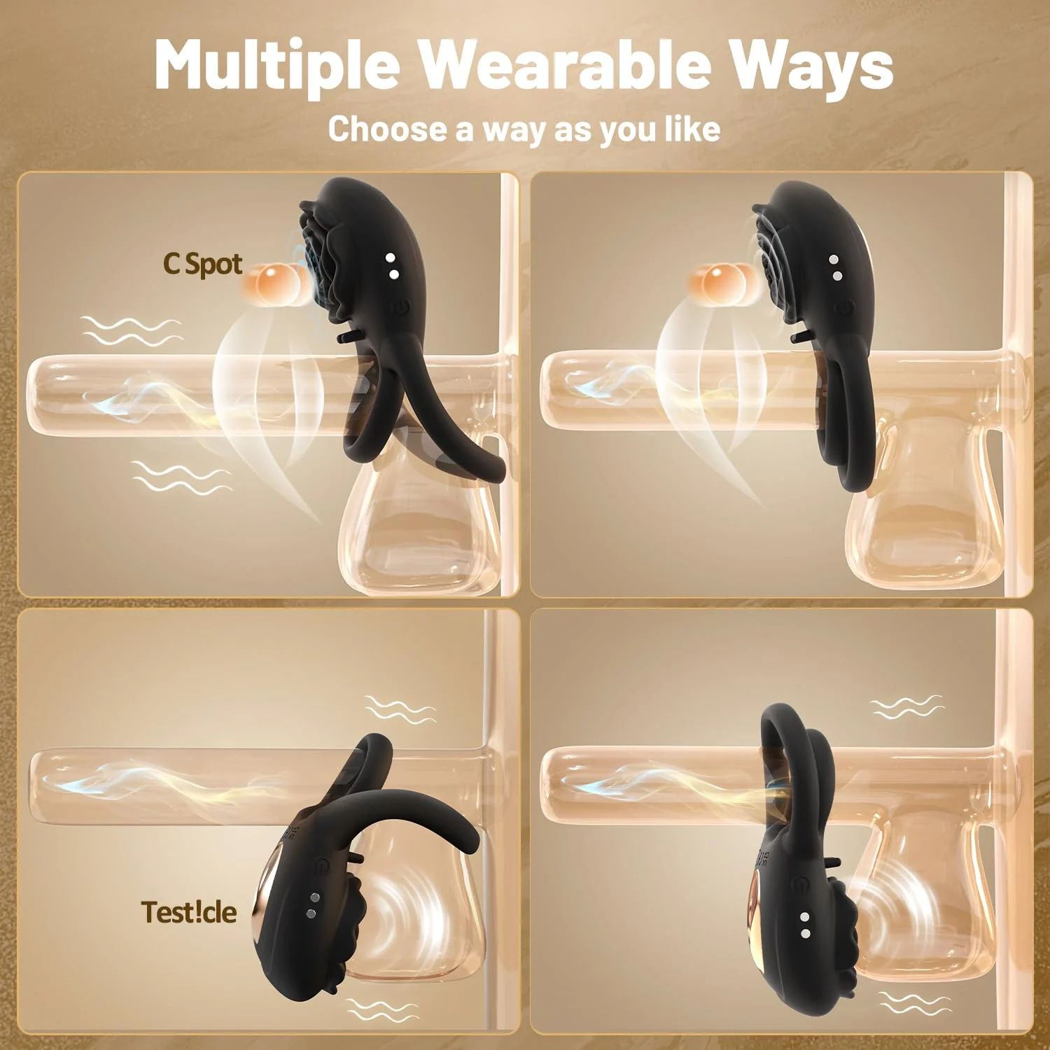Enchanting Rose Vibrating Penis Ring with Clitoral Stimulation - Image 4