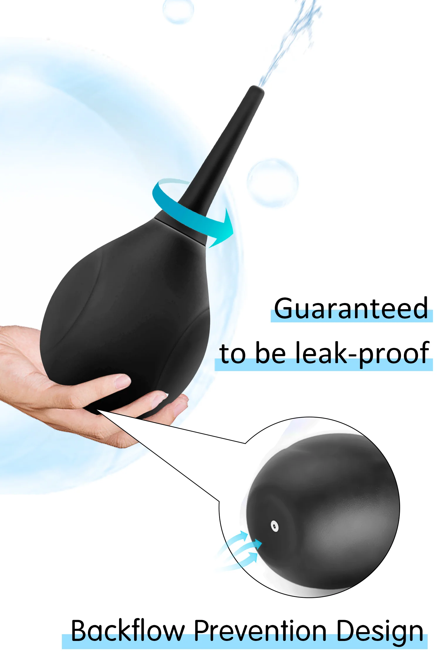 Enema Bulb – Black Silicone for Gentle Anal Cleaning - Image 3