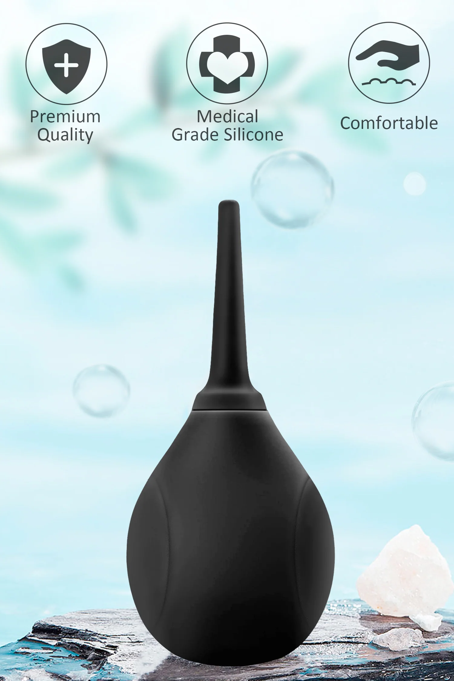 Enema Bulb – Black Silicone for Gentle Anal Cleaning - Image 5