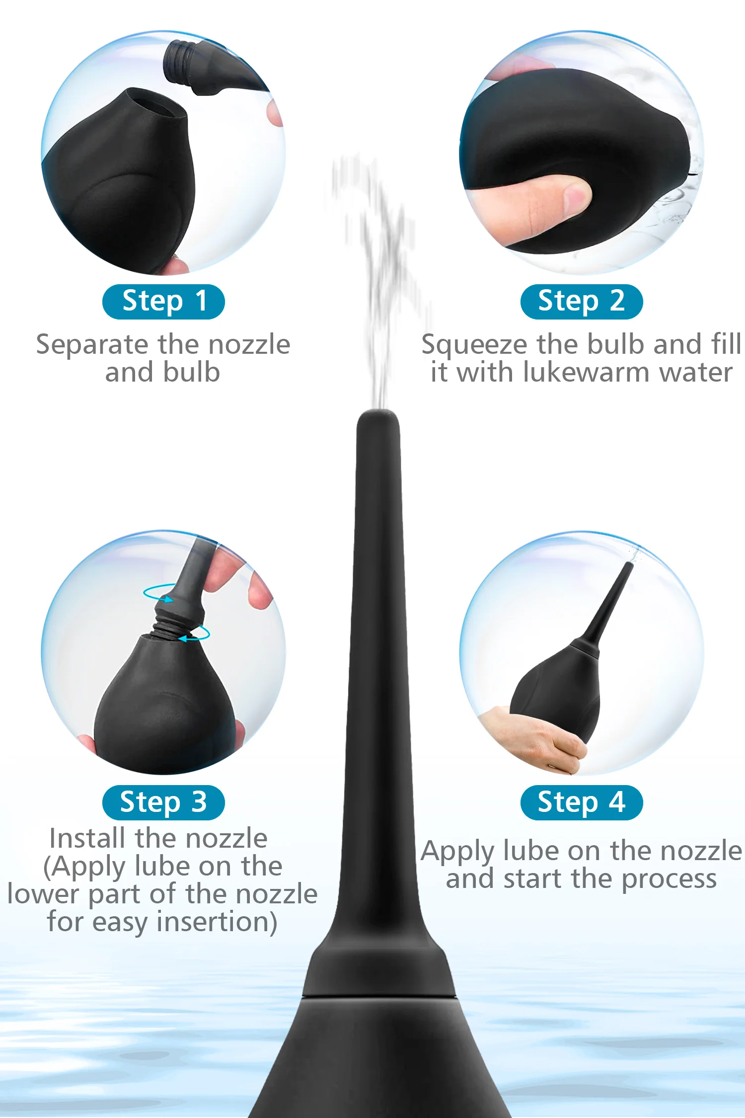 Enema Bulb – Black Silicone for Gentle Anal Cleaning - Image 6