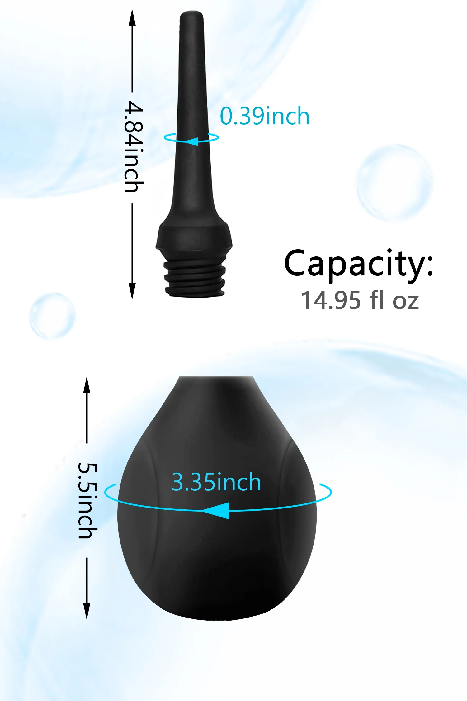 Enema Bulb – Black Silicone for Gentle Anal Cleaning - Image 8