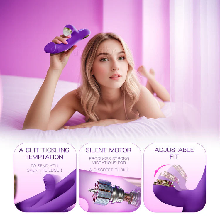 Flapping G-Spot Vibrator with Silicone Sleeves for Tapping, Tickling & Licking - Image 4