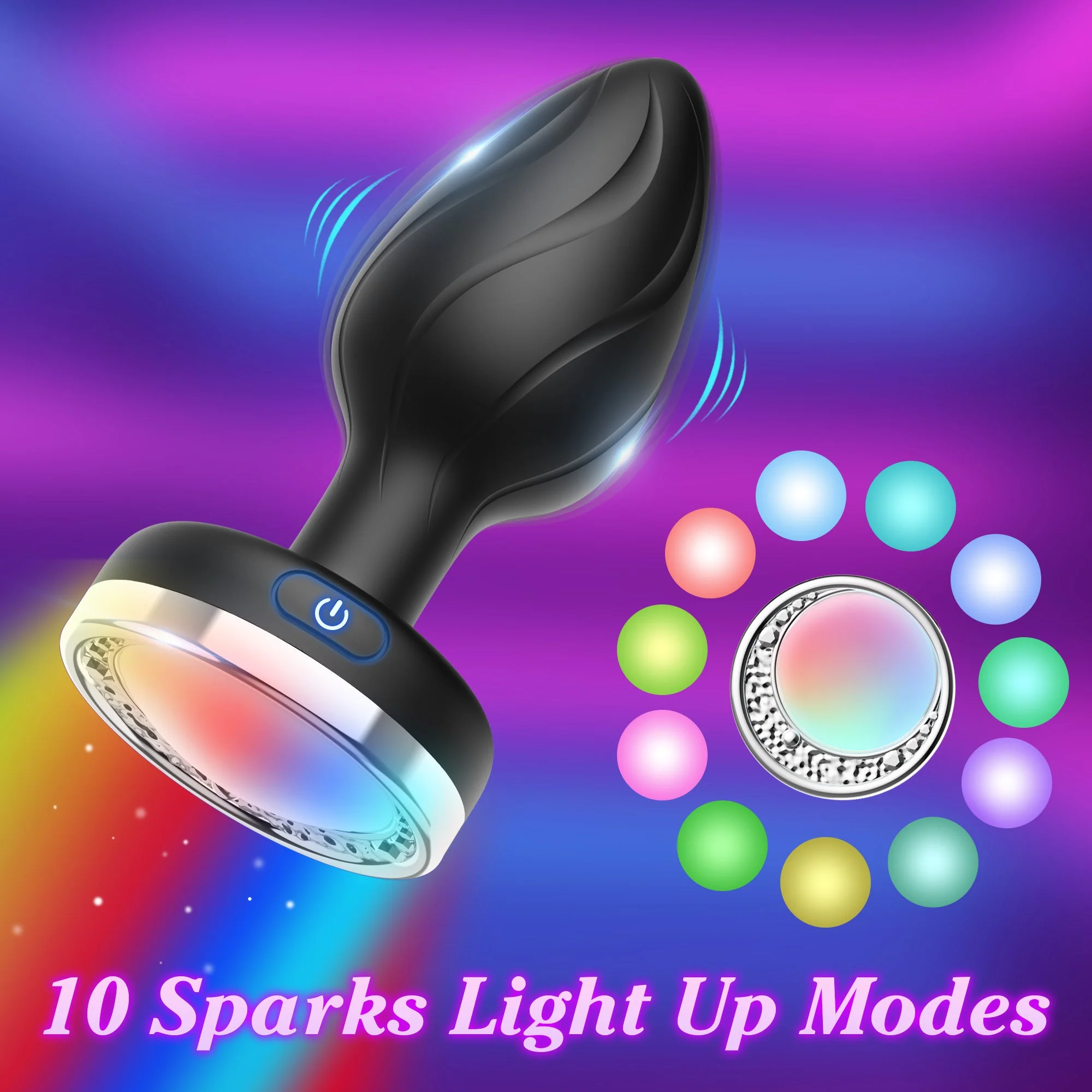 LED Anal Plug with Vibrations - Image 4