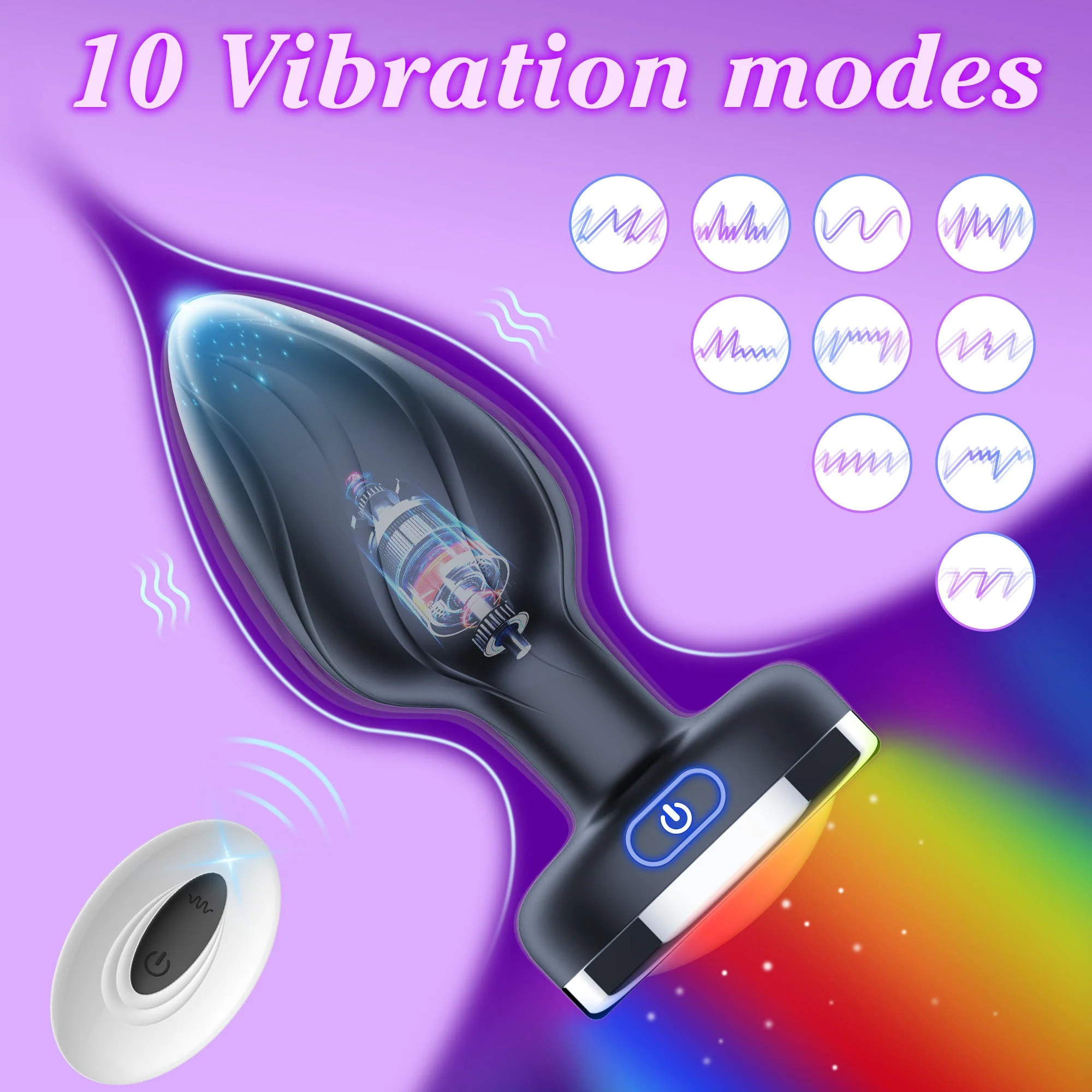 LED Anal Plug with Vibrations - Image 5