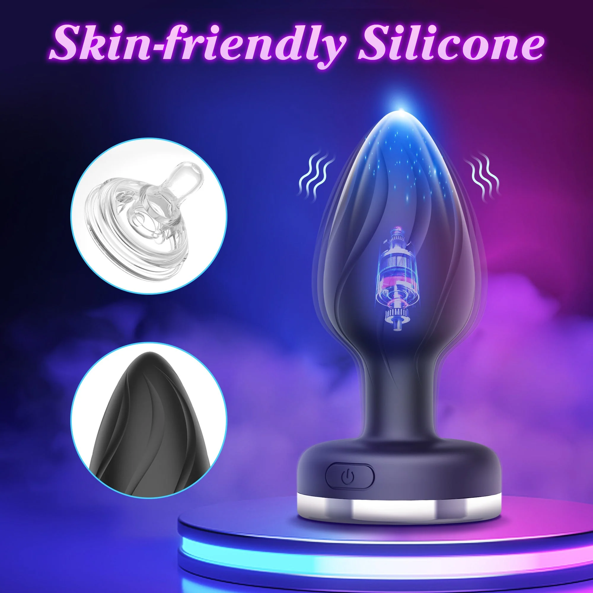 LED Anal Plug with Vibrations - Image 6