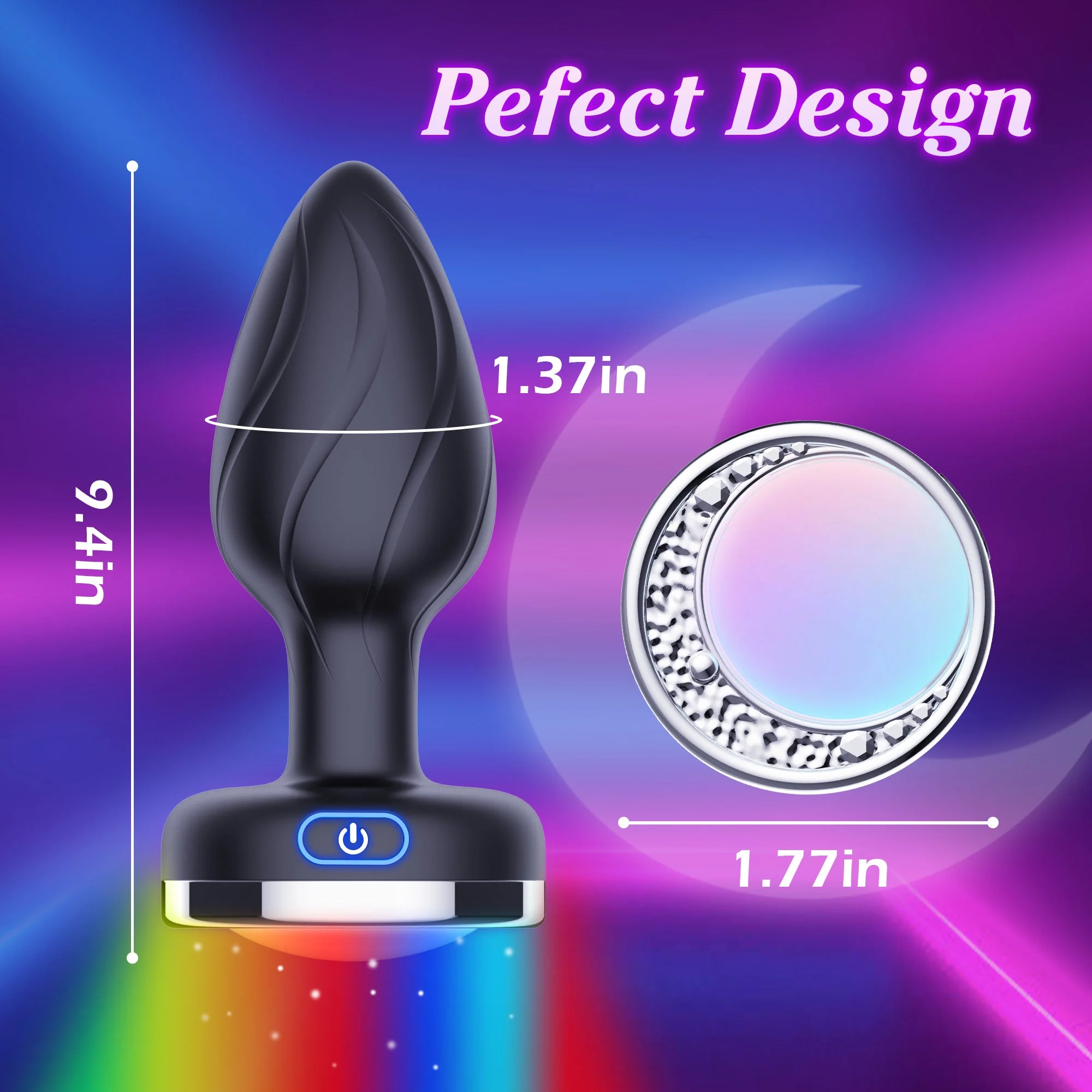 LED Anal Plug with Vibrations - Image 7