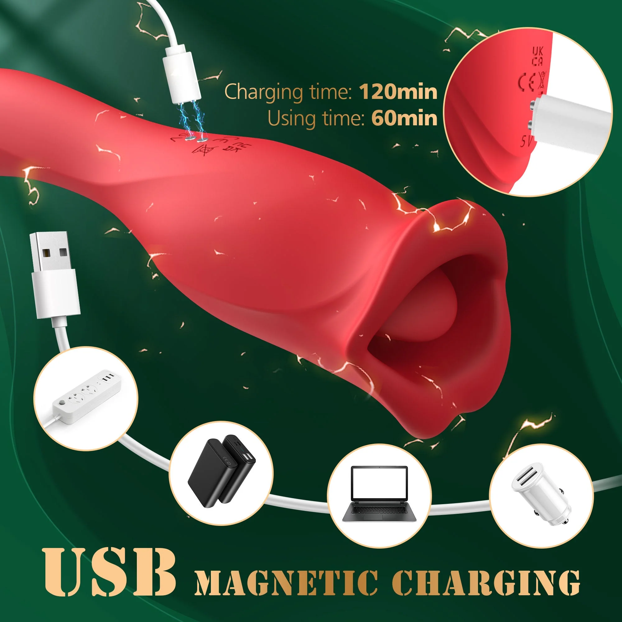 Mouth Kisssing Wand Vibrator - Image 5