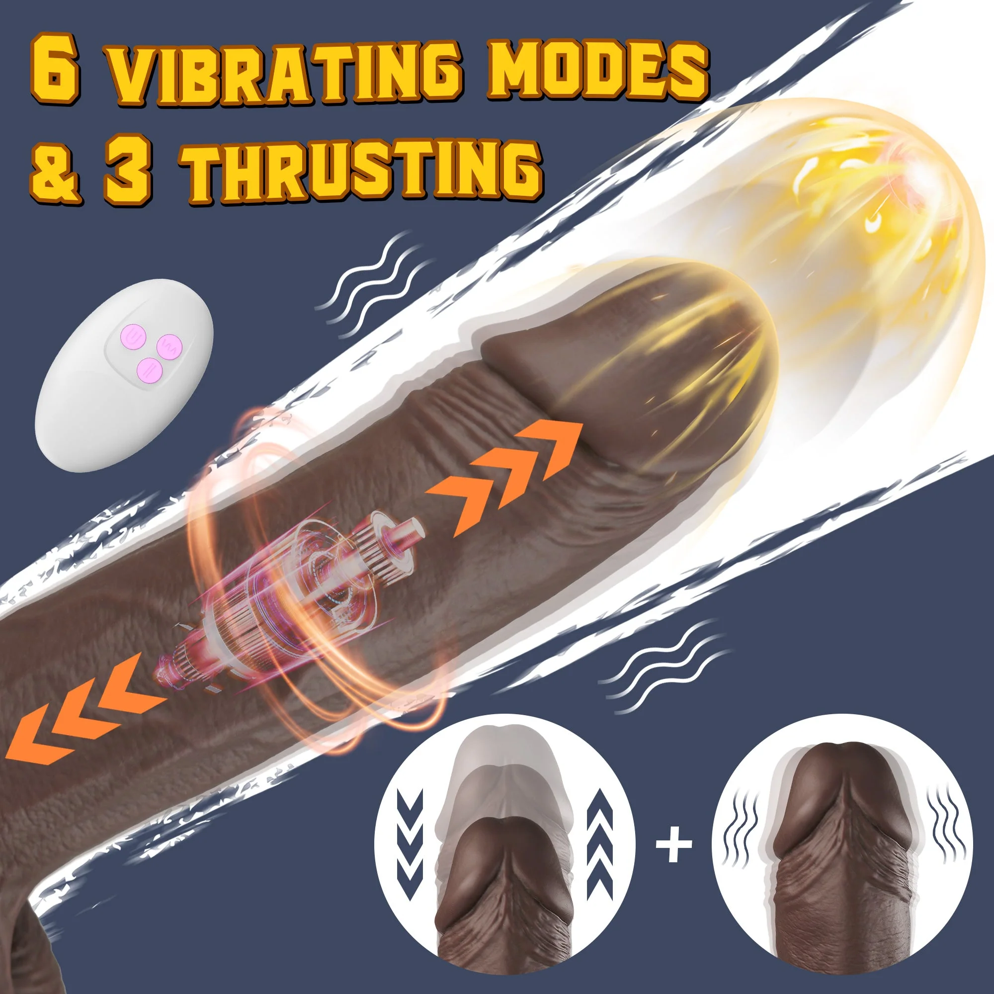 8 Inch 21cm Lifelike Realistic Vibrating Dildo for Ultimate Pleasure - Image 2