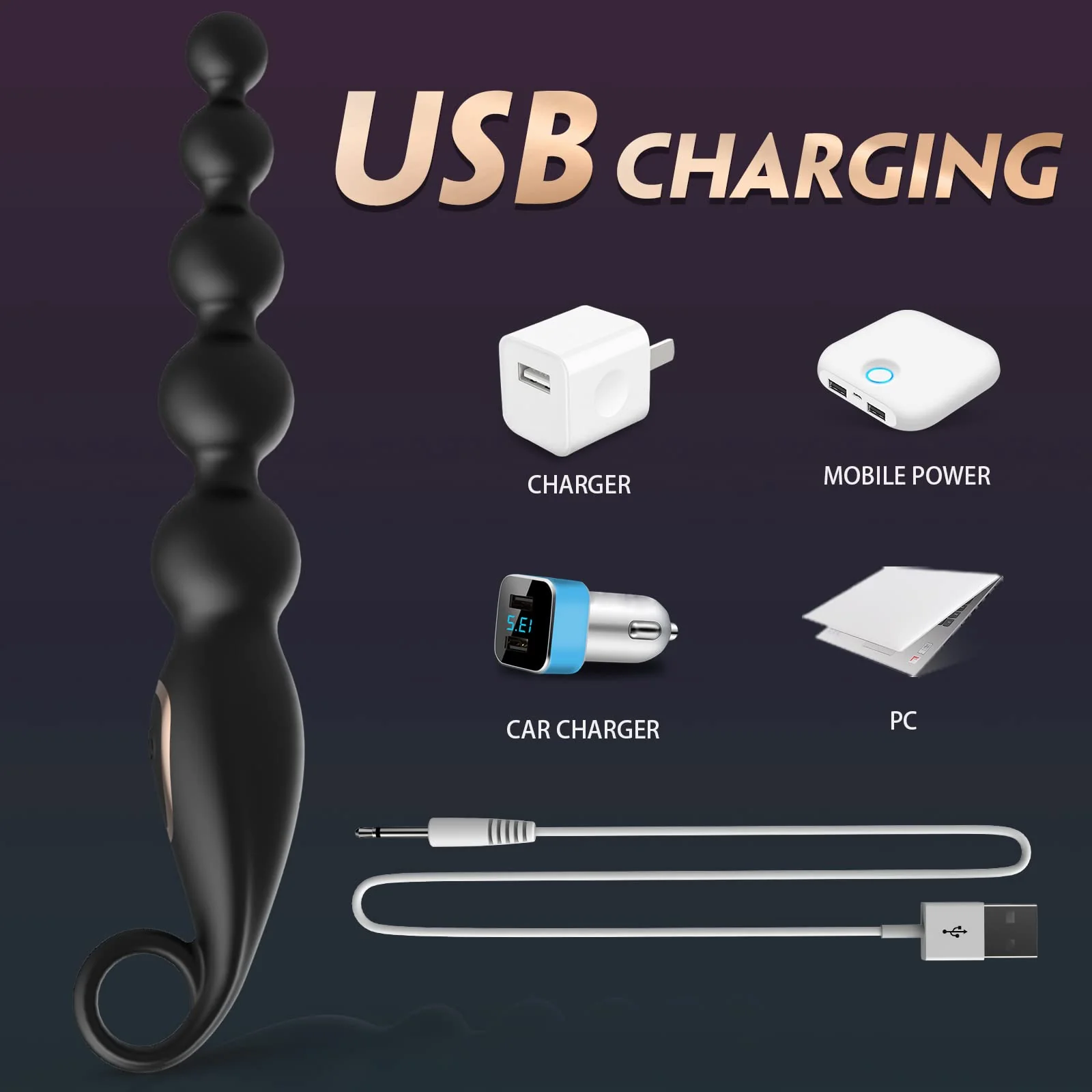 Anal Bead Vibrator - Rotating & Portable - Image 6