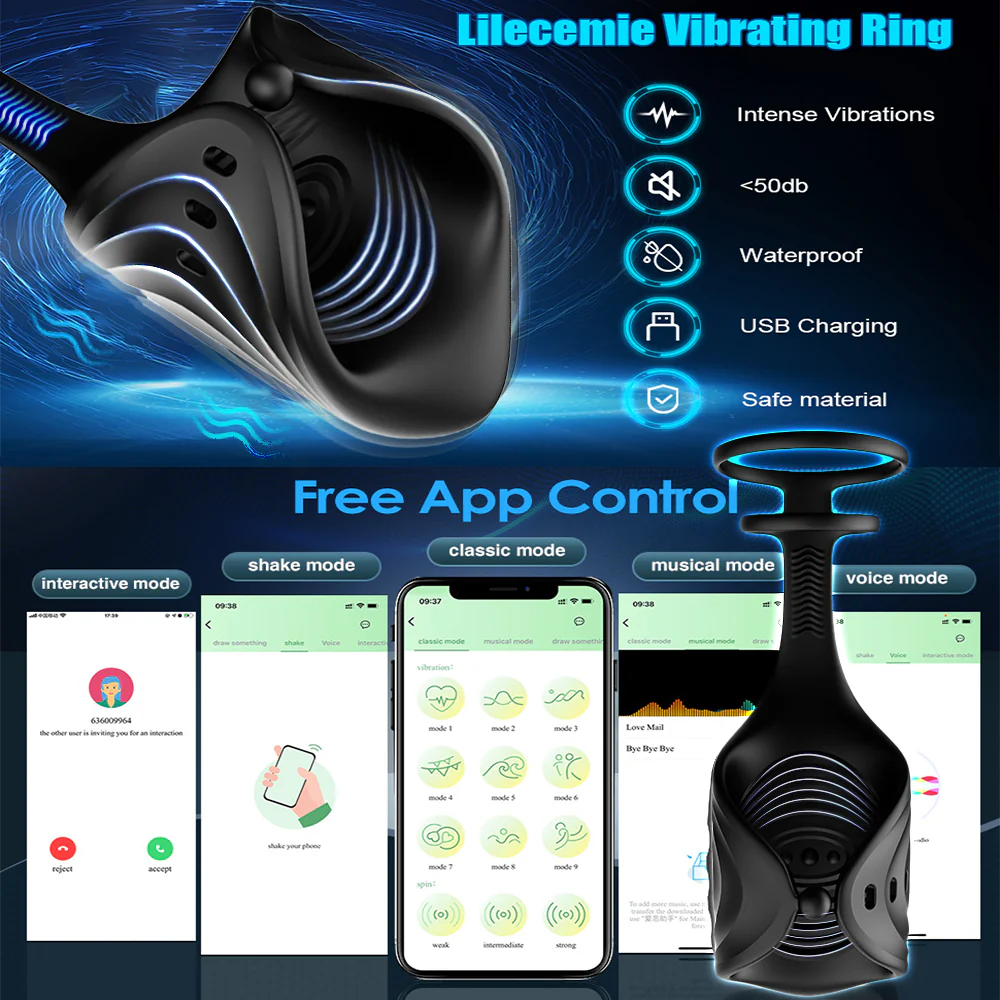 Penis Vibrating Vibrator - App Controlled & Cock Ring - Image 8