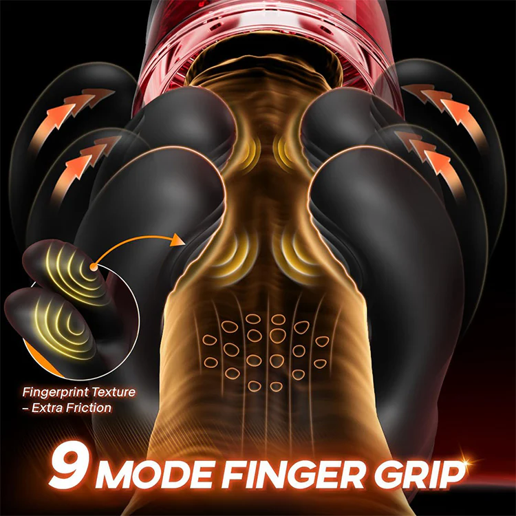 Male Masturbator Penis Massager – 360° Tongue Licking, 9 Rotation, Clamping & Vibration Modes - Image 4