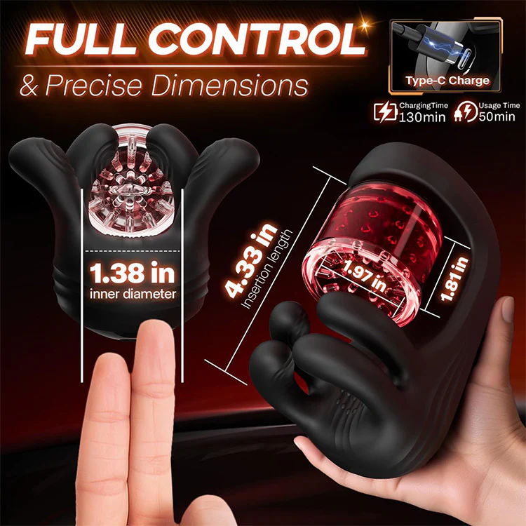 Male Masturbator Penis Massager – 360° Tongue Licking, 9 Rotation, Clamping & Vibration Modes - Image 8