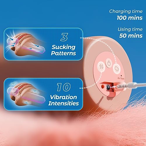 Male Masturbator with 3 Sucking Patterns and 10 Vibration Settings - Image 3