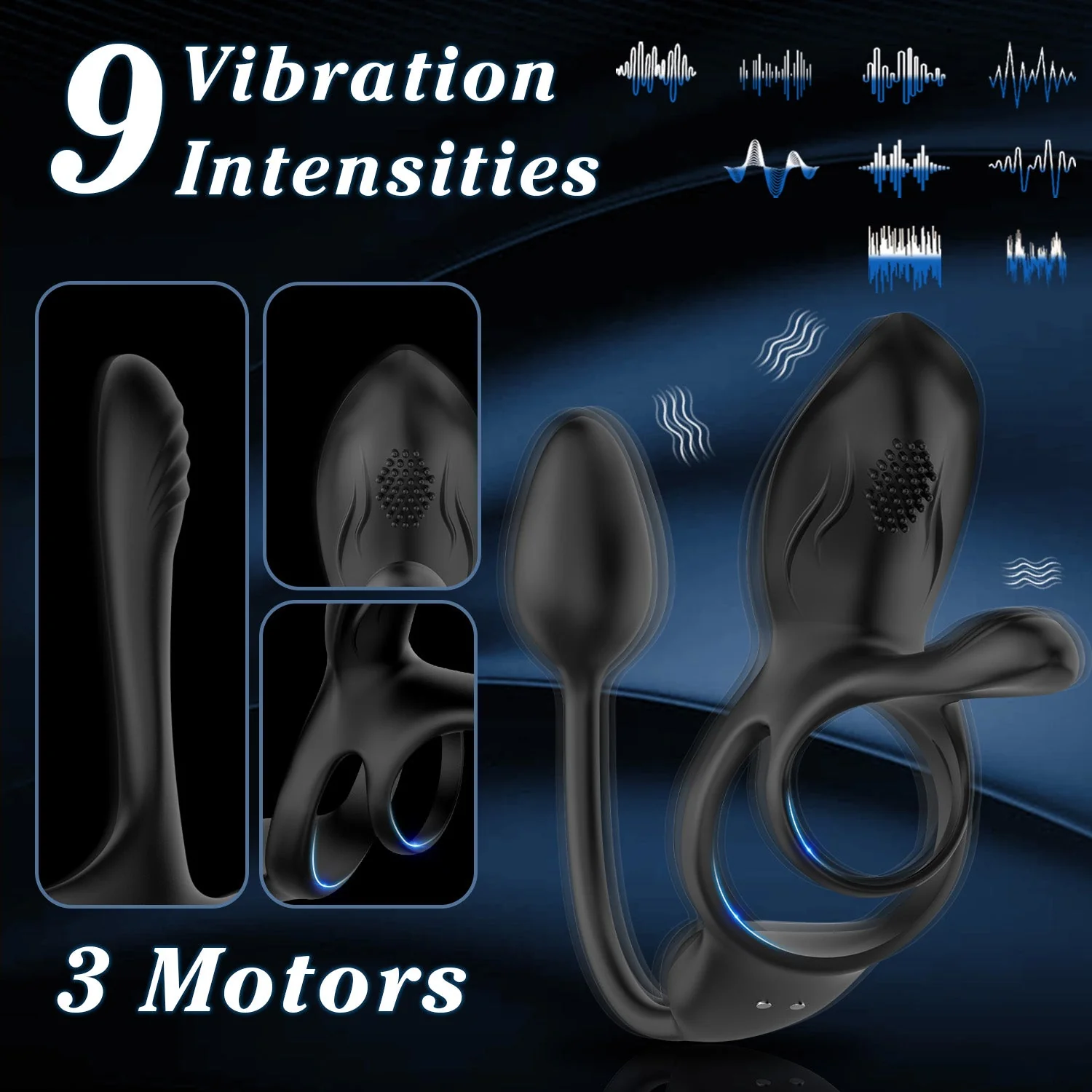 Cock Ring - Vibration & Anal Plug - Image 3