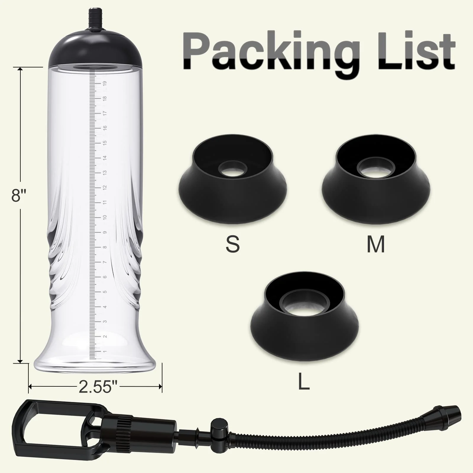 Penis Pump Kit - 3 Sleeves & Accessories - Image 8