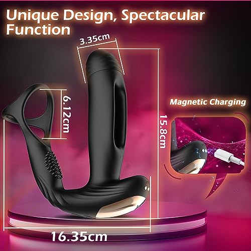 Flapping Anal Dildo Massager - Vibration & Cock Ring - Image 3