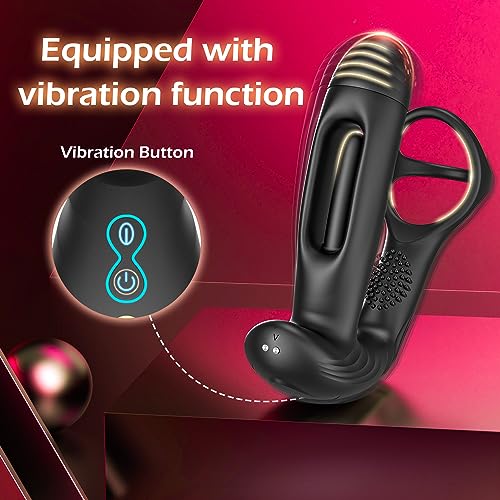 Flapping Anal Dildo Massager - Vibration & Cock Ring - Image 7