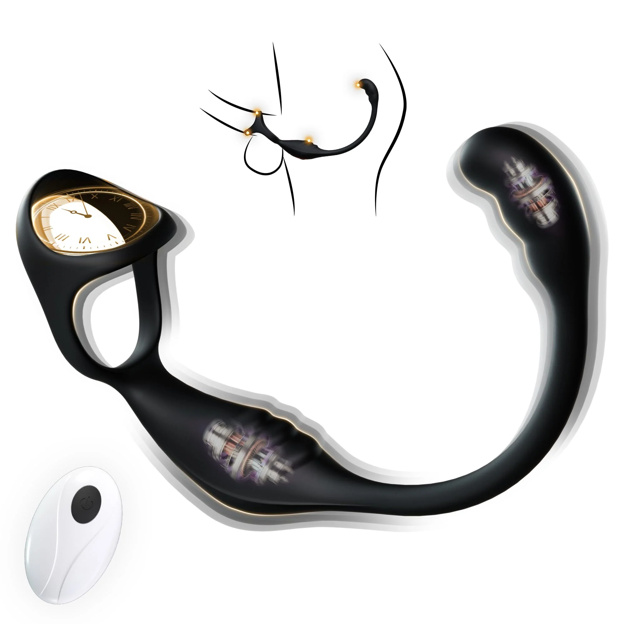 Remote Control Prostate Massager & Vibrating Cock Ring – 10 Intense Modes - Image 7