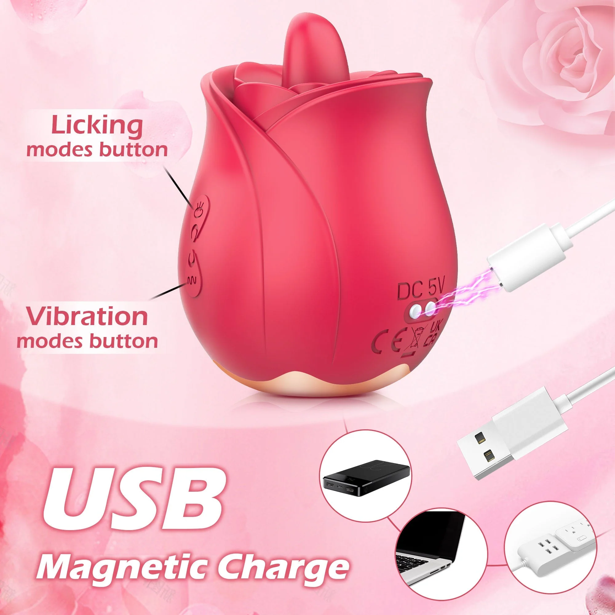 Rose Vibrator - Licking & Vibrating - Image 5