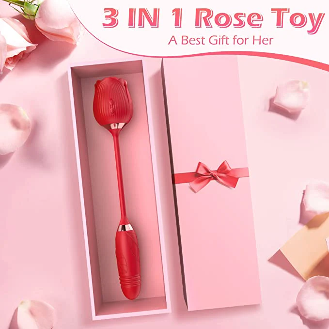 Evangeline - Rose Vibrator with Suction & Thrusting - Image 4