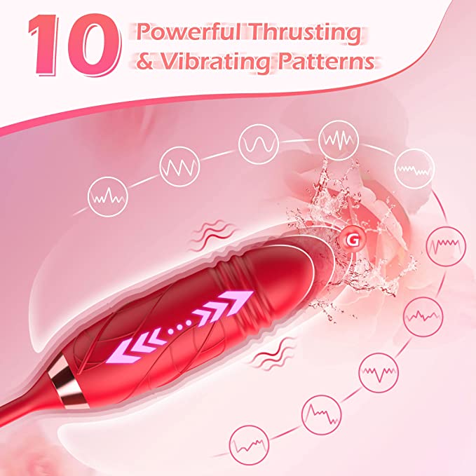 Evangeline - Rose Vibrator with Suction & Thrusting - Image 5