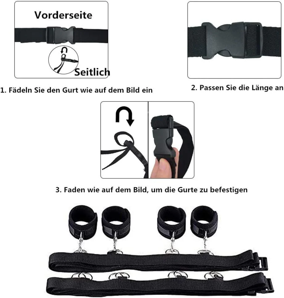 7-Piece Bondage Play Kit – Featuring Feather Whip, Eye Mask, Handcuffs, and Nipple Clips for Couples - Image 5