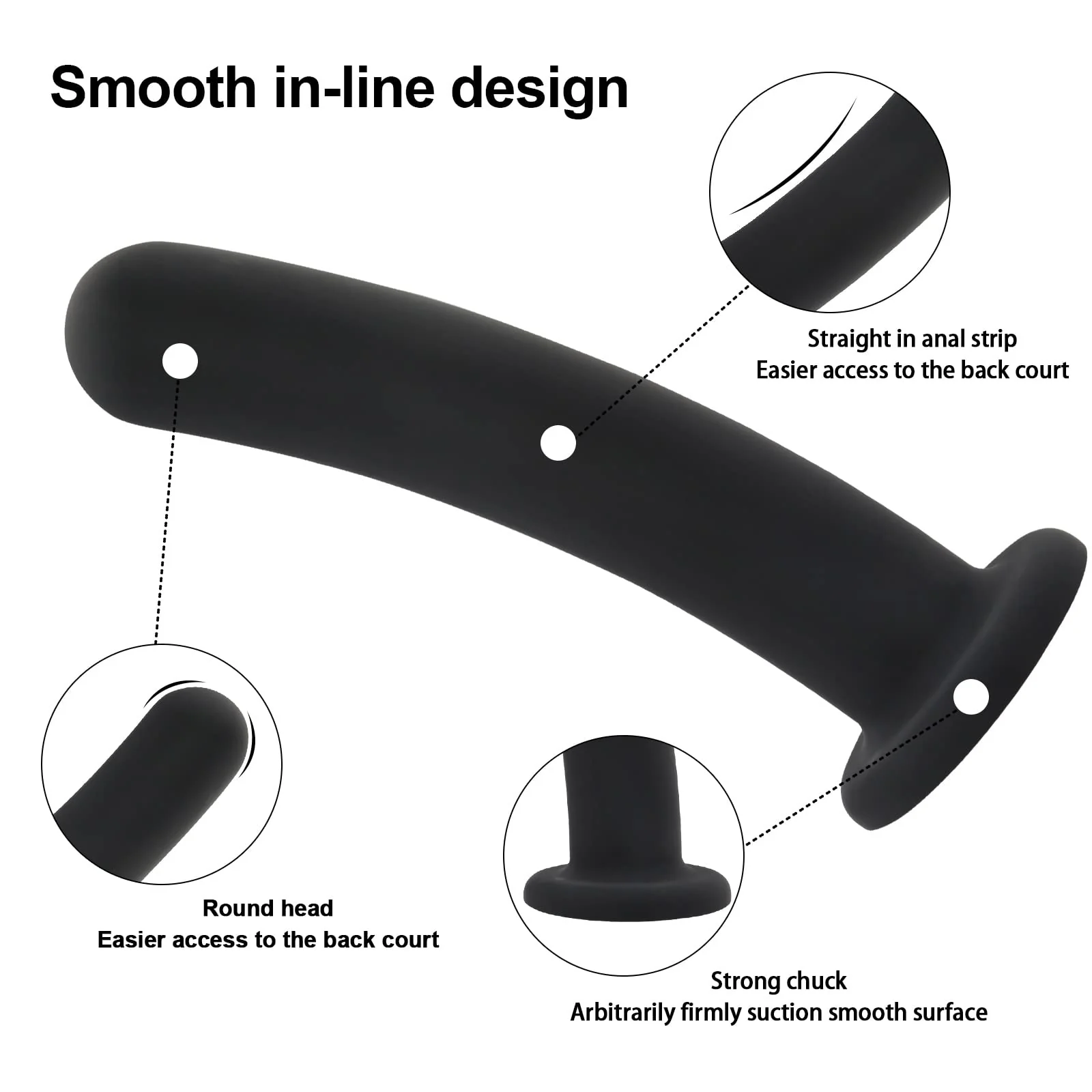 Silicone Anal Plug Kit with Suction Base for Prostate & G-Spot Play - Image 4