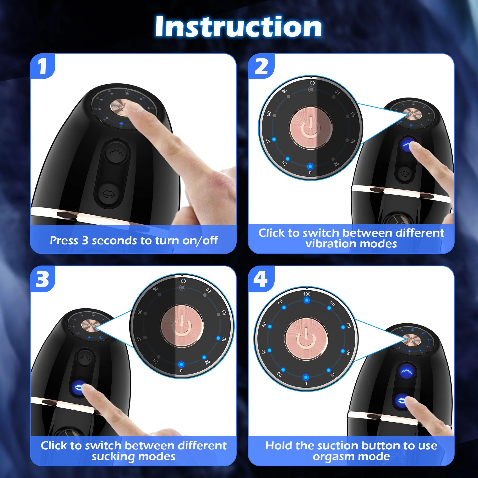 Auto Sucking Masturbator -10 Vibrations - Image 6