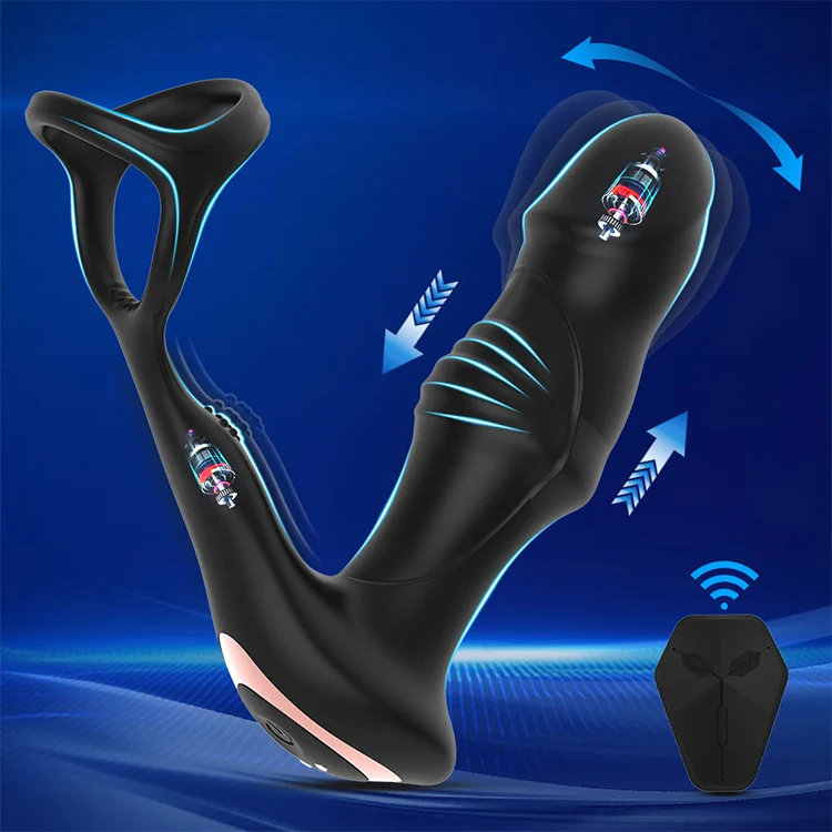 Swinging and Stretching Vibrating Anal Toy with Penis Ring - Image 2
