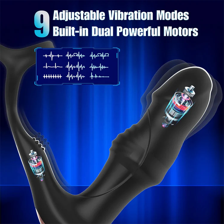 Swinging and Stretching Vibrating Anal Toy with Penis Ring - Image 3