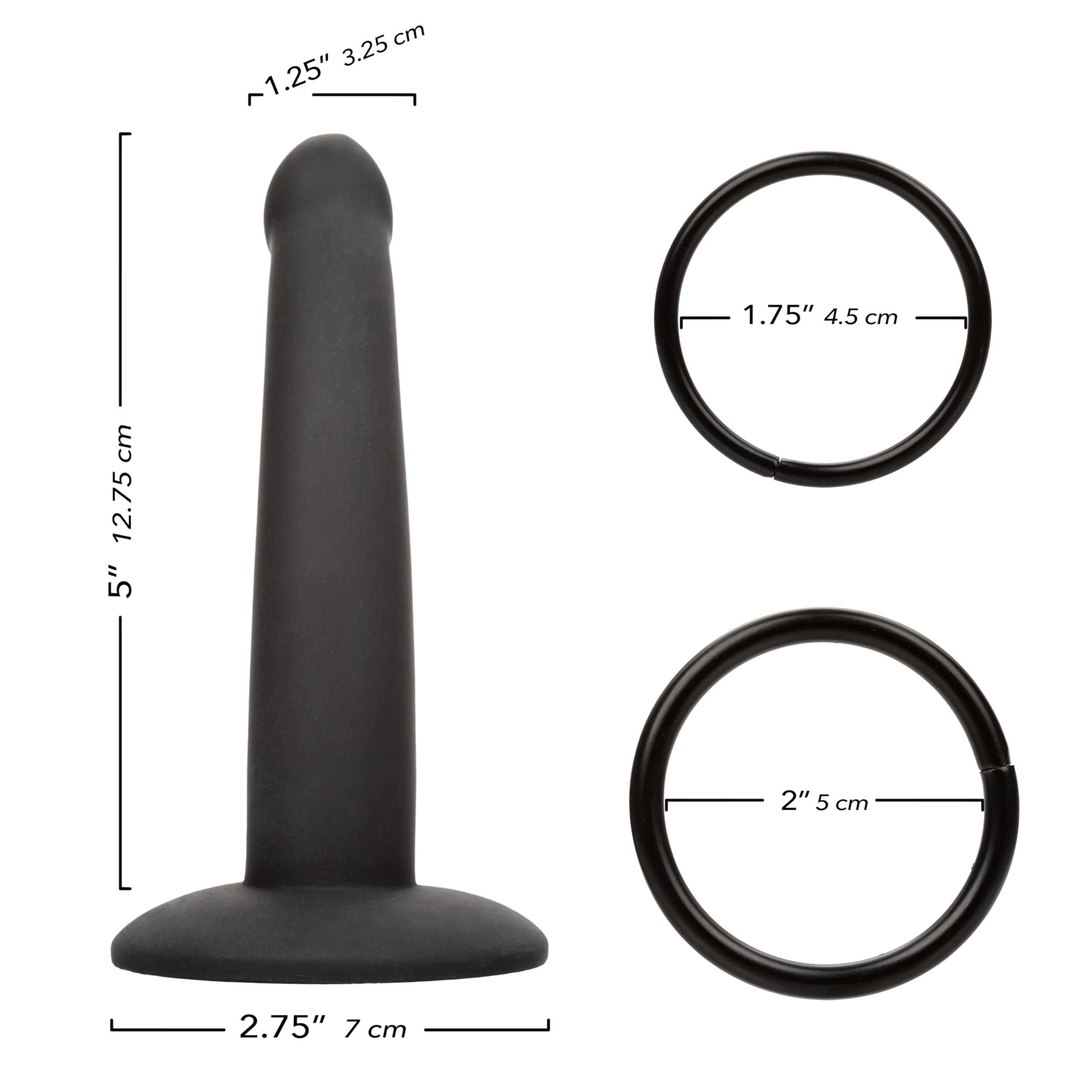 Thigh Strap – Silicone Probe 5", Adjustable, 2 Metal Rings - Image 3