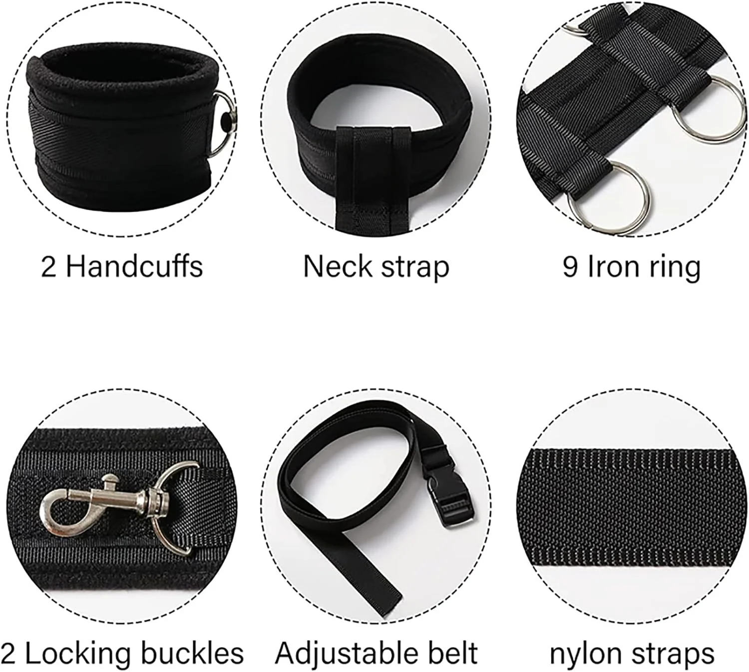 Ultimate bondage set with adjustable collar and handcuffs - Image 4