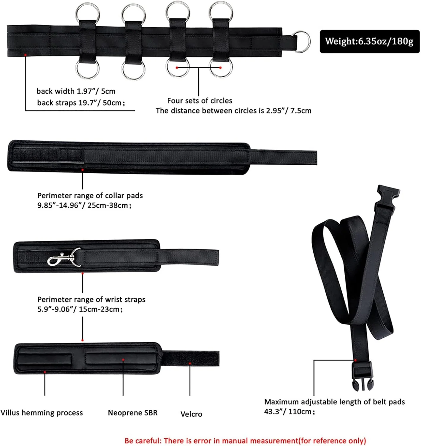 Ultimate bondage set with adjustable collar and handcuffs - Image 6